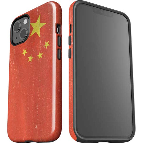 Chinese Flag Distressed iPhone 15 Impact Case